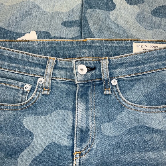 Rag & Bone Cate Mid-Rise Ankle Skinny Jeans. Faded Camo. Size 25. NWT - Picture 2 of 5